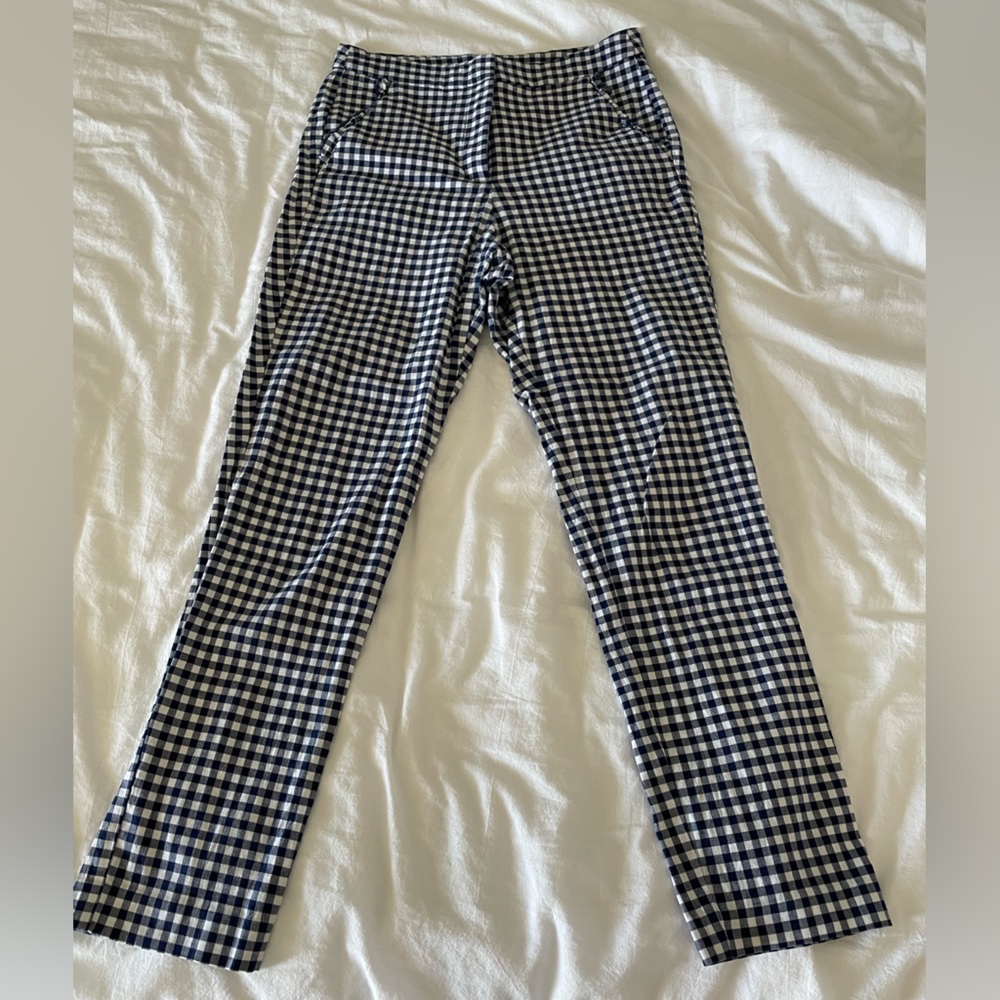 Navy Ankle Length Pants.